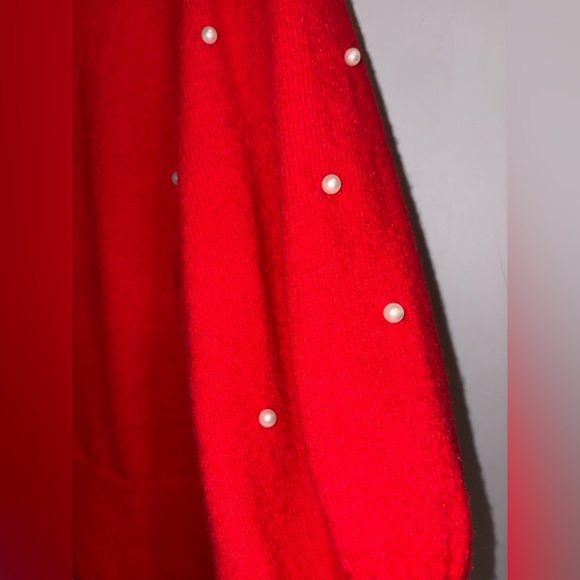 CeCe Red Embellished Sweater Women’s XL - Picture 3 of 6